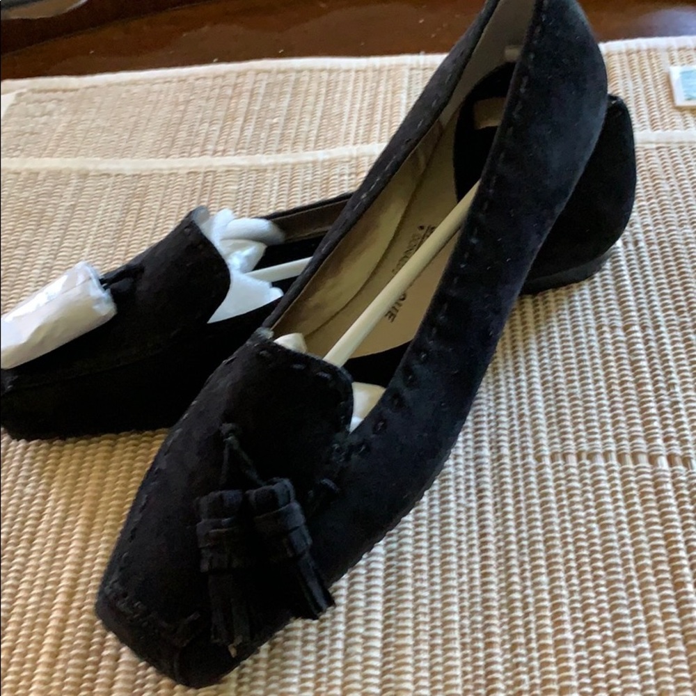 Donald Plumer sz10 loafer black suede new lovely